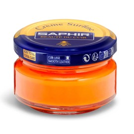 SAPHIR Creme Surfine Pommadier Shoe Polish - Beeswax Cream for Leather Products - Orange