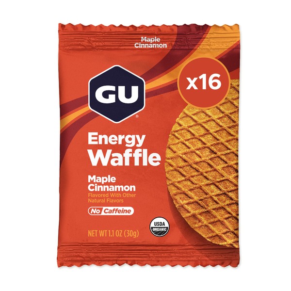 GU GU Energy Maple Cinnamon Organic Sports Nutrition Energy Waffle,