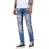 Liuhond Men's Ripped Distressed Destroyed Straight Fit Washed Denim Jeans