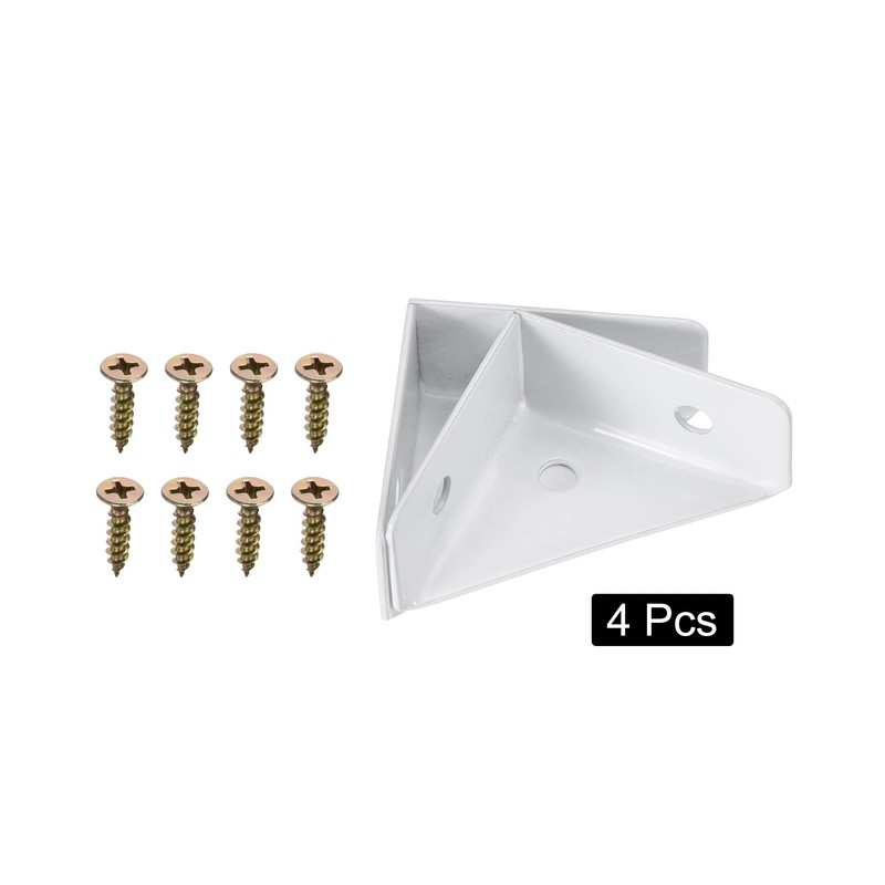 sourcing map 4Pcs Angle Corner Brackets 38mm x 38mm, Cold