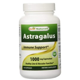 Best Naturals Astragalus Extract 1000 Mg 120 Capsules (Pack of 2)
