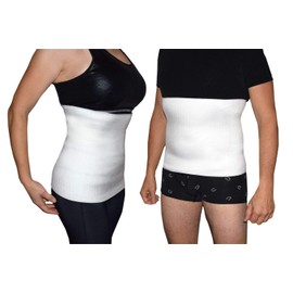 BODYPERFECT Teratex Bianco Elastic Compression Belt, Back Support, Abdominal Bandage, S 6° (Extra Large 52)
