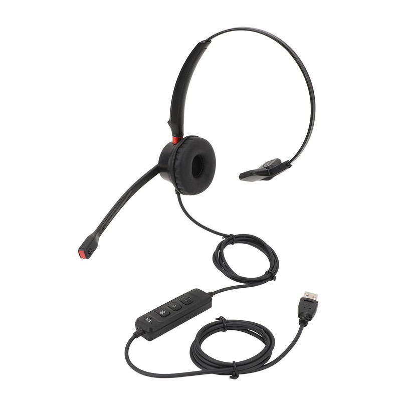 Telephone Headset Noise Canceling Comfortable Versatile Single Ear PC Headphone