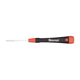 Starrett 551D Precision Chromium Vanadium Steel Slotted Screwdriver, .120" Head, 2" Blade Length