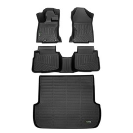 HAFIDI® Floor Mats & Cargo Liner Set Fit for Subaru Outback 2020-2024 2025 All Weather Protection TPE Anti-Slip Automotive Full Set Floor Liners Custom Accessories - Black