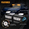 XRIDONSEN Amber 2 in 1 Emergency Dash Strobe Lights Interior