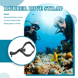 Cyrank Dive Knife Straps, Rubber Knife Straps Diving Snorkeling Belt Replacement Thickened Dive Belt for Snorkeling, Spearfishing, Diving