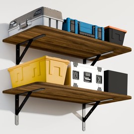 2-Pack Large Wall Mounted Shelf 3x2Ft (36x24In) - 600lbs Capacity