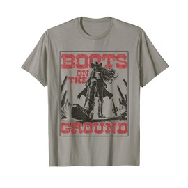 Cowgirl Boots on The Ground Vintage Western T-Shirt