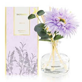 Lufterfrischer mit 7 Stäbchen, 210 ml Lavendel-Raumduft-Diffusor Lavendel mit transparenter Flasche - entspannendes Raumaroma