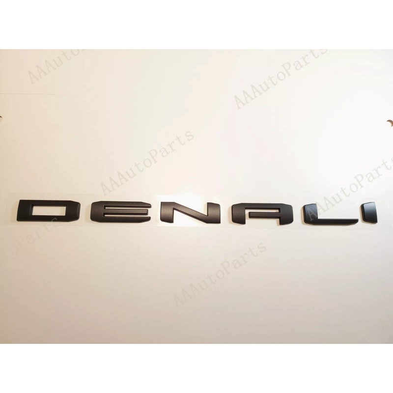GMC 3PCS Set Matte Black Door Rear DENALI Emblems Fit
