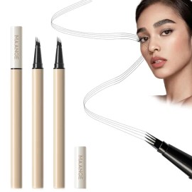 3pzs Lapiz Para Cejas De Delineador Ceja Para Maquillaje Cosméticos Hipoalergénicos Impermeable Multifuncional De Adecuado Para Dibujar Barbas Y Líneas De Cabello Color Marrón Maange