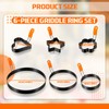 Patelai 6 Pcs Egg Ring Pancake Ring Set Stainless Steel