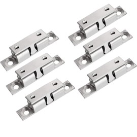 Kugelschnäpper, 6 Stück Verstellbaren Doppelkugelschnäpper,50mm Türschnapper Silber Doppel Möbel Türschapper für Schränke, Badezimmer, Kleiderschränke, Schubladen