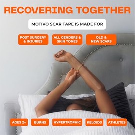 Motivo Cinta Cicatriz - 6.5X2” I 4 Tiras | Cinta Cicatriz Resistente Al Agua Y Al Sudor, Libre De Látex, Sticks Por 3-5 Días | Cinta Cicatriz Para Cic