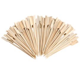 300 Pcs Wooden Skewers for Kebabs 9 cm, Fruit Kebab Sticks for Children, Compact and Portable Ideal for BBQ Party Sandwiches and Burgers, Suitable for Home Barbecue and Outdoor Picnic