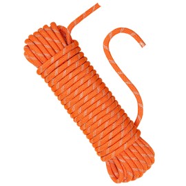 NorthPada 8 mm 20 Meters Rope Climbing Rope Marine Rope Anchor Rope Boat Rope Rappelling Rope Float Rope Tree Swing Rope Sail Rope Static Rope Orange