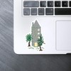Medium 100mm 'Honeysuckle Tower Covered in Flowers' Permanent Sticker Decal