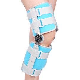 Kids Hinged Knee Brace Children Toddler Knee Immobilizer with Side Stabilizers Pediatric Medical ROM Post Op Knee Brace for Knee Pain Arthritis ACL PCL MCL Meniscus Tear Injuries (Medium)