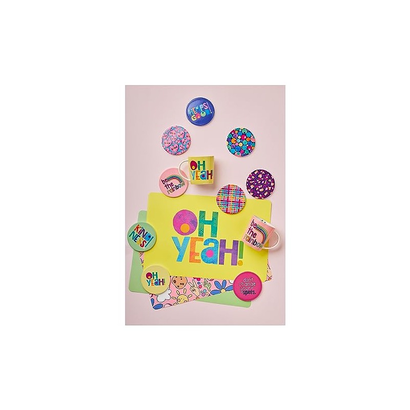 Maxwell & Williams DU0374 Be Kind Round Ceramic Coaster, Multi-Colour