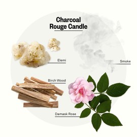 Apotheke 3-Wick Scented Candles for Home, Charcoal Rouge - 26 oz Long-Lasting Soy Wax Jar Candle - 120-140 Hours Burn Time - Notes of Cedarwood & Sandalwood, Smoky Embers, Maple, & Hint of Raspberry