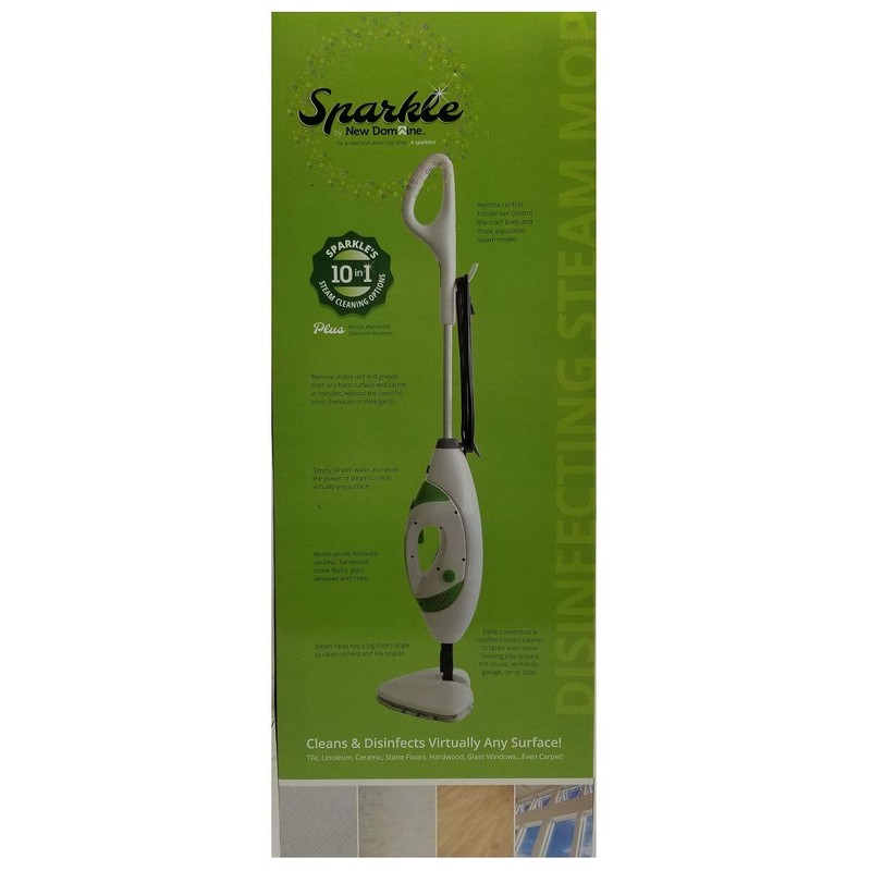New Domaine Sparkle 10-in-1 Disinfecting Steam Mop Accessories Included