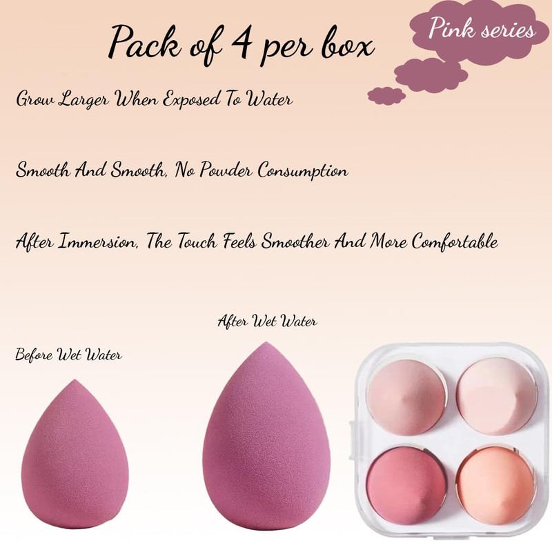 KOLZEMV 8 Piece Make Up Sponge, Powder Puff - Make