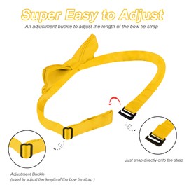 BOWKITE Adjustable Boys Kids Bow Tie Solid Pre Tied for Wedding Party Dress up