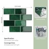 MOONFUN 10 Sheet Thicker Subway Tiles Dark Green Peel and