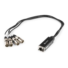 PD Connex CX190 DMX Splitter - 4-Way RJ45 to 3 Pin DMX Connector, 0.7m, Lightweight & Durable, Perfect for Stage Lighting, Live Events, and Permanent Installations, Reliable Signal Transmission