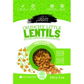 THREE FARMERS Garlic & Herb Crunchy Little Lentils, 140 GR