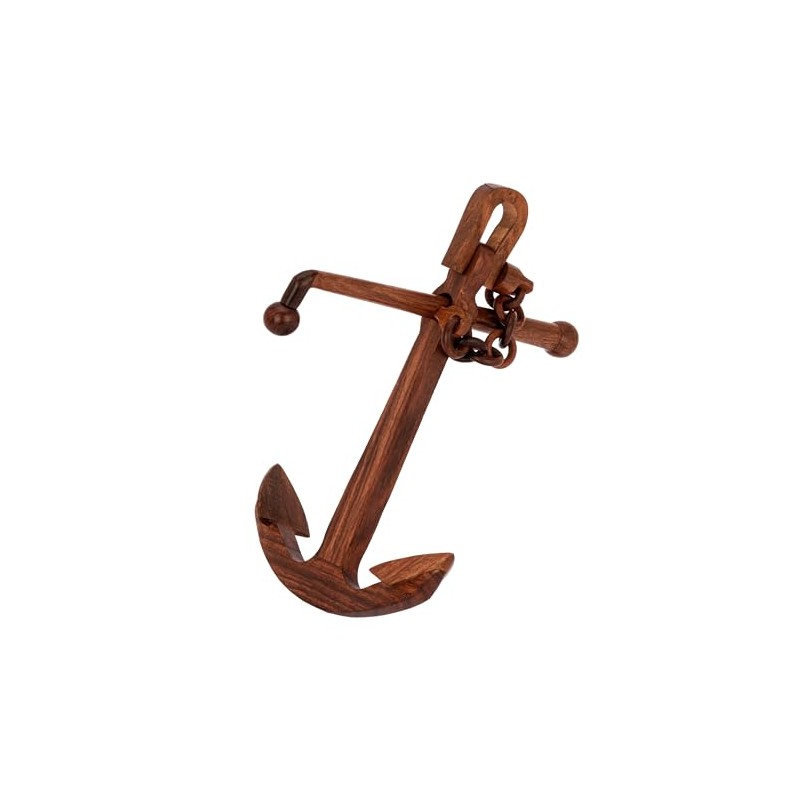 NKlaus Nautical Stick Anchor with Shackle Wooden 16 x 23