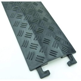 1 x 1 Channel PVC Cable Bridge Black Hose Bridge Cable Duct for Pedestrians / Cyclists / Office etc.