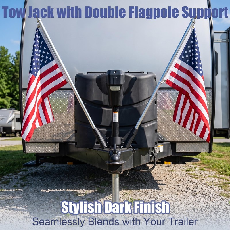 WODHMIEY RV Flag Pole Holder 3-in-1 Magnetic Suction Cup Hitch