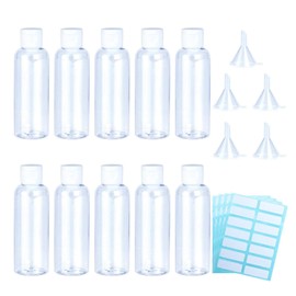 10 Pack Travel Bottle Empty Transparent Containers Bottles 100 ml Clear Plastic