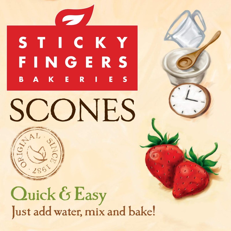 Sticky Fingers Strawberry Scone Mix 16oz