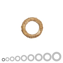 DekoPrinz® Straw Wreaths, Pack of 1, 20 cm diameter, 3 cm thick, Straw Romans, Door Wreath, Decorative Wreath, Blank Wreath, Straw Ring