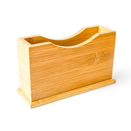 EcoGreen® - Duo de Servilleteros Cuadrado y Rectangular, 100% ecologico. Medidas: 16 x 16 x 7 cm + Servilletero de Bambú rectangular, servilletero de madera para mesa, 17 x 6.5 x 10 cm