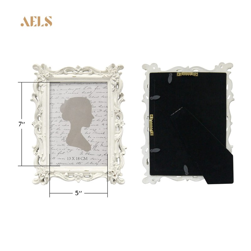 AELS 5x7 Inch Vintage Picture Frame, Elegant Antique Photo Frames