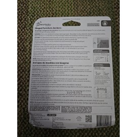 Dreambaby L1428 White Plastic Durability Hinged Furniture Anchors with Screws