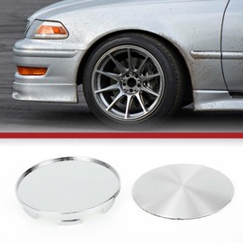 A ABSOPRO Wheel Centre Caps, Hub Caps, 68 mm, Universal ABS Wheel Hub Caps, Car Accessories for Wheel Hubs, Silver