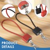 Pack of 2 Cable Lock with Key, Robust Padlock with