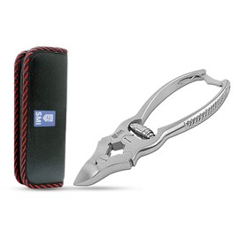 SMI Nail clippers, toenail clippers with double gear ratio, toenail clippers for ingrown and thick nails, foot nail scissors, toenail clippers for toenails and toenails, stainless steel with case