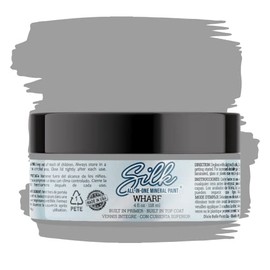 Dixie Belle Silk All-in-One Mineral Paint - Wharf (4oz) - Neutral Gray All-in-One Water Based Primer + Topcoat - Durable Furniture Paint - Low Reflective Finish