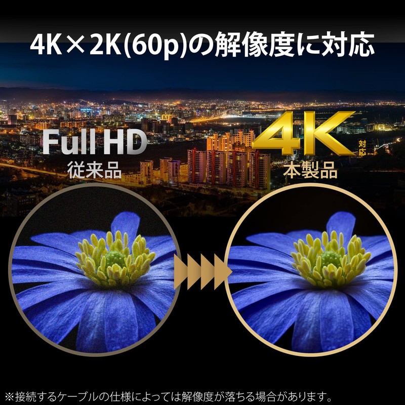 ELECOM AD-HDAASS01BK HDMI Relay Adapter, Extension Connector, 4K, 2K (60p),