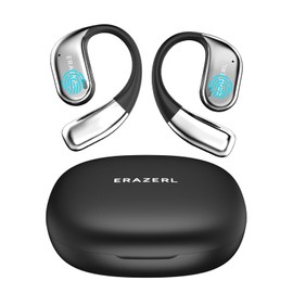ERAZERL X11 AI Translation Earbuds Real Time,Bluetooth 5.4 Translator Earbuds with Microphone,40 Hours Playtime Open ear Translation Headphones 134 Languages,fit Travel Business Learning-Black