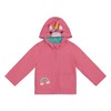 LONDON FOG Girls' Rainy Day Fun Hooded Rain Jacket Rainslicker,