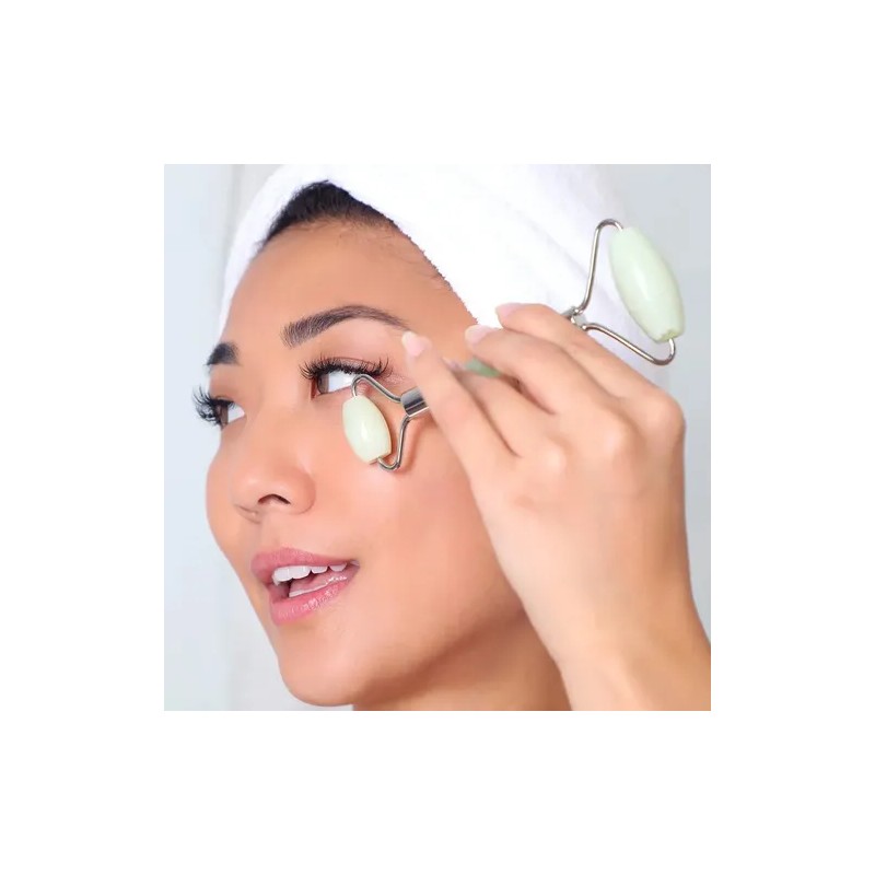 Rodillo Facial Jade Daily Concepts Jade Face Roller Dual Head,