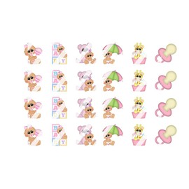 Its a Girl Baby Shower Nursery Design #3 Nail Art Decals - Waterslide Nail Decals (Child 0.2" inches)