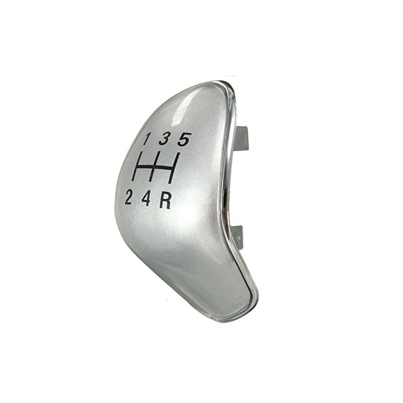 MOMOALA Replacement 5 Speed Black Chrome Gear Stick Knob Cap